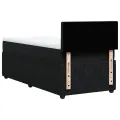 cadre de lit avec matelas Noir 90x190 cm Velours
