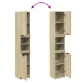Armoire salle de bain chêne sonoma 32x34x188,5 cm