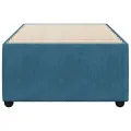 Cadre de lit sans matelas bleu 90x200 cm velours