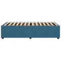 Cadre de lit sans matelas bleu 90x200 cm velours
