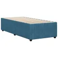 Cadre de lit sans matelas bleu 90x200 cm velours