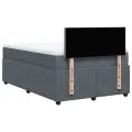 cadre de lit et matelas gris foncé 120x190cm velours