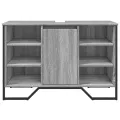 Armoire lavabo de salle de bain sonoma gris 91x35x60 cm