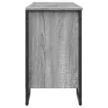 Armoire lavabo de salle de bain sonoma gris 91x35x60 cm