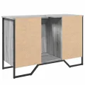 Armoire lavabo de salle de bain sonoma gris 91x35x60 cm