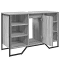Armoire lavabo de salle de bain sonoma gris 91x35x60 cm