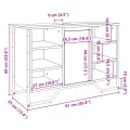Armoire lavabo de salle de bain sonoma gris 91x35x60 cm