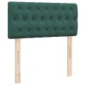 cadre de lit avec matelas Vert foncé 90x190 cm