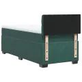cadre de lit avec matelas Vert foncé 90x190 cm