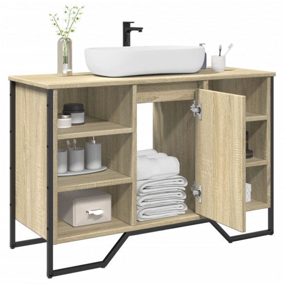 Armoire lavabo de salle de bain chêne sonoma 91x35x60 cm