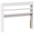 Tête de lit avec étagères blanc 75 cm bois massif de pin