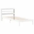 Tête de lit avec étagères blanc 75 cm bois massif de pin