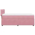 cadre de lit avec matelas Rose 90x200 cm Velours