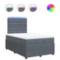 cadre de lit et matelas gris foncé 120x190cm velours