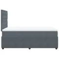 cadre de lit et matelas gris foncé 120x190cm velours