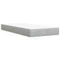 cadre de lit et matelas Gris clair 90x200 cm Velours