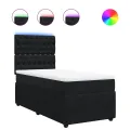 cadre de lit avec matelas Noir 90x200 cm Velours