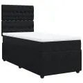 cadre de lit avec matelas Noir 90x200 cm Velours