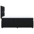 cadre de lit avec matelas Noir 90x200 cm Velours