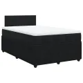 cadre de lit avec matelas Noir 120x200 cm Velours