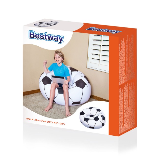 Bestway Sillon Gigante Futbol 114x112x66 cm +6 Años Interior y Jardin