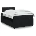 cadre de lit avec matelas noir 120x190 cm velours