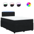cadre de lit avec matelas noir 120x190 cm velours