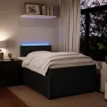 cadre de lit avec matelas noir 120x190 cm velours