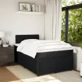 cadre de lit avec matelas noir 120x190 cm velours