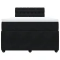 cadre de lit avec matelas noir 120x190 cm velours
