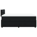 cadre de lit avec matelas noir 120x190 cm velours