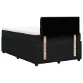 cadre de lit avec matelas noir 120x190 cm velours