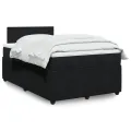cadre de lit avec matelas noir 120x190 cm velours