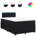 cadre de lit avec matelas noir 120x190 cm velours