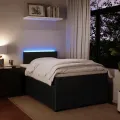 cadre de lit avec matelas noir 120x190 cm velours