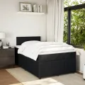 cadre de lit avec matelas noir 120x190 cm velours