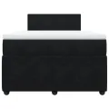 cadre de lit avec matelas noir 120x190 cm velours