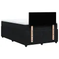 cadre de lit avec matelas noir 120x190 cm velours