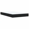 cadre de lit avec matelas noir 120x190 cm velours