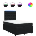 cadre de lit avec matelas noir 120x190 cm velours