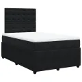 cadre de lit avec matelas noir 120x190 cm velours