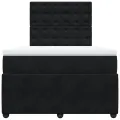 cadre de lit avec matelas noir 120x190 cm velours