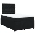 cadre de lit avec matelas noir 120x190 cm velours