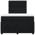 cadre de lit avec matelas noir 120x190 cm velours