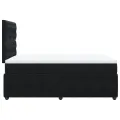 cadre de lit avec matelas noir 120x190 cm velours