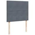 cadre de lit et matelas Gris foncé 120x200cm Velours