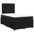 cadre de lit avec matelas noir 120x190 cm velours