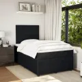 cadre de lit avec matelas noir 120x190 cm velours
