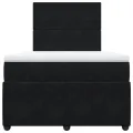 cadre de lit avec matelas noir 120x190 cm velours