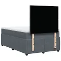 cadre de lit et matelas Gris foncé 120x200cm Velours